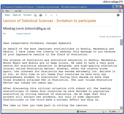 email invitation from May 2009 that further described the motivation for the lexicon.