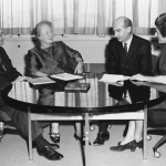 From left: Steinberg, Ida Merriam, Jack Carroll, and Lenore Epstein, Bixby Office of Research and Statistics, 1970