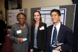 From left: Cora Marrett, NSF acting director; Genevera Allen; and Richard Yamada, professional staff of the House Science, Space, and Technology Committee 