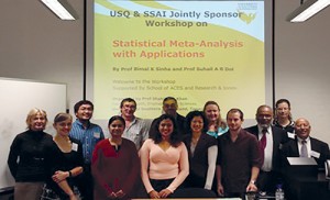 Participants and presenters of the meta-analysis workshop at the University of Southern Queensland, Australia