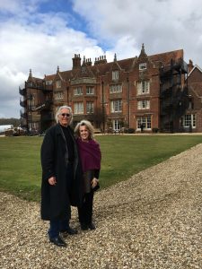 Larry and Barbara Dossey at Embley Park, the family home of Florence Nightingale, near Hampshire, England