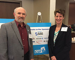 Former ASA presidents David Morganstein and Sally Morton attend CSP 2016. 