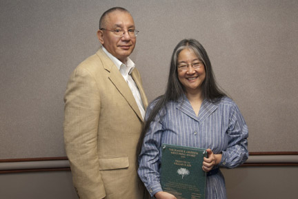 Griffith Mentoring Award winner Lillian Lin and her husband, Alan Crawford