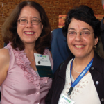 From left: ASA Board Member Jeri Mulrow and President-elect Nancy Geller enjoy the Fellows reception.