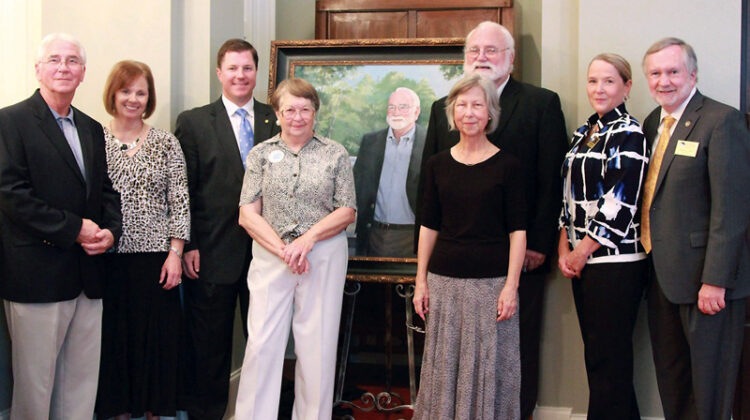 From left: Mickey Peace, Pam Peace, Chris Peace, Sue Oliver, Joan Godbee, Karl Peace, Tammie Schalue, and Brooks Keel