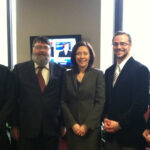 From left: Peter Craigmile, Peter Guttorp, Sen. Maria Cantwell, Christopher Gambino, and Kasey White