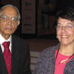 Nancy Geller with plenary speaker C. R. Rao (left)