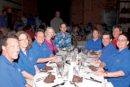 Nine of the leaders at the 2012 AP Statistics reading in Kansas City, Missouri. From left: Al Reiff, Laura Schultz, Peter Valerio, Libby Lerner, Allan Rossman, Roxy Peck, Jim Freeman, Tim Bator, and Ann Cannon
