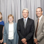 Recent Jeanne E. Griffith awardees—Deborah Griffin, Jenise Swall, and Kevin Cecco—with this year’s awardee, William Mockovak (third from left)