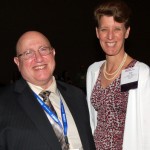 Former ASA President Sally Morton and Executive Director Ron Wasserstein enjoy the start of JSM at the opening mixer.