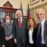 From left: Jenny Dissen, DeWayne Cecil, Rep. David Price, Susan Hassol, and Richard Smith