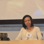 Pedro Torres-Saavedra, Kim Weems, and Kyndra Middleton serve as members of a panel. (Photograph by Donald Cole)