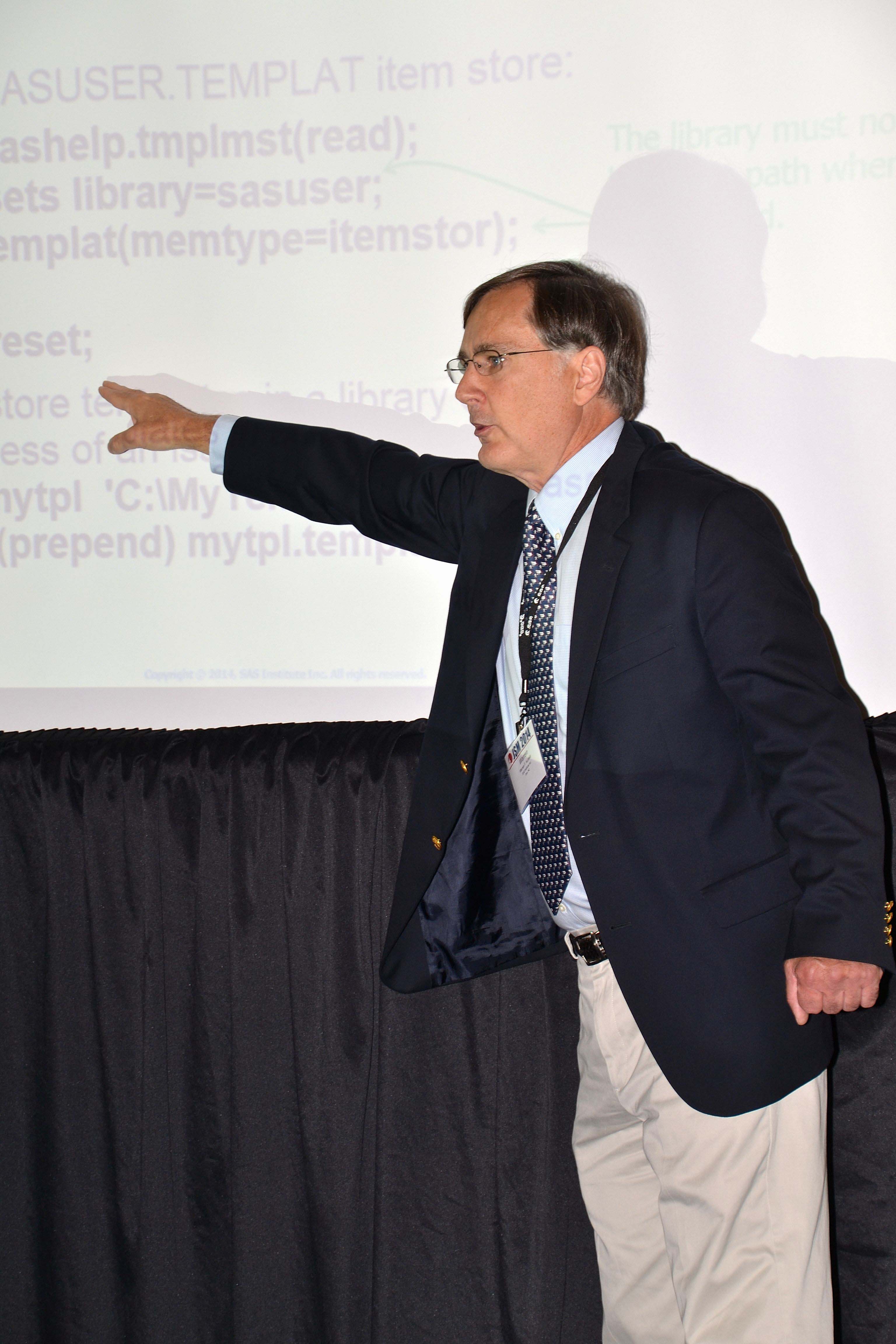 Warren Kuhfeld of SAS Institute presents Creating Statistical and Clinical Graphics in SAS®, a computer technology workshop