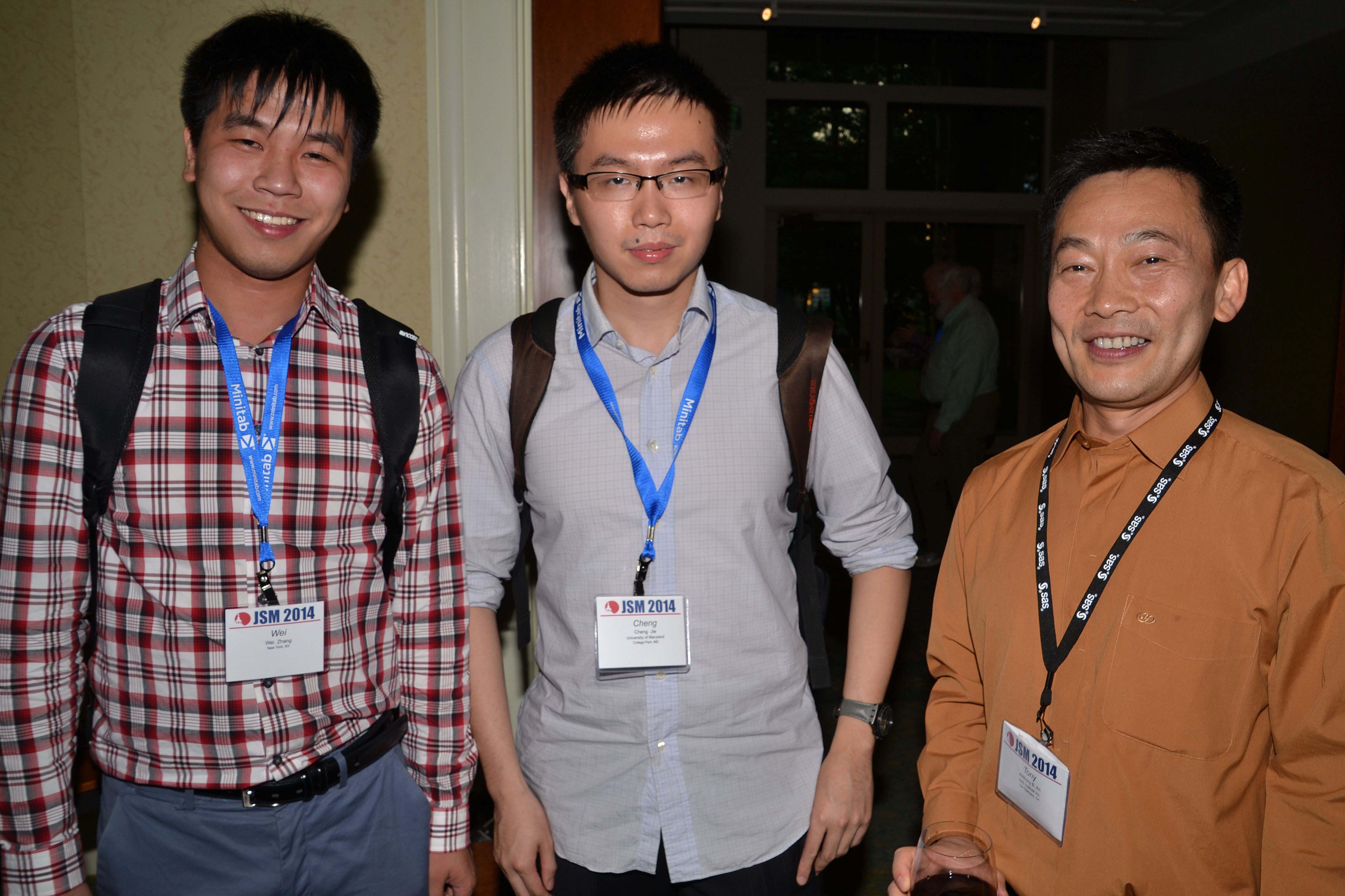 Wei Zhang, Cheng Jie, and Tony An at the Student Mixer