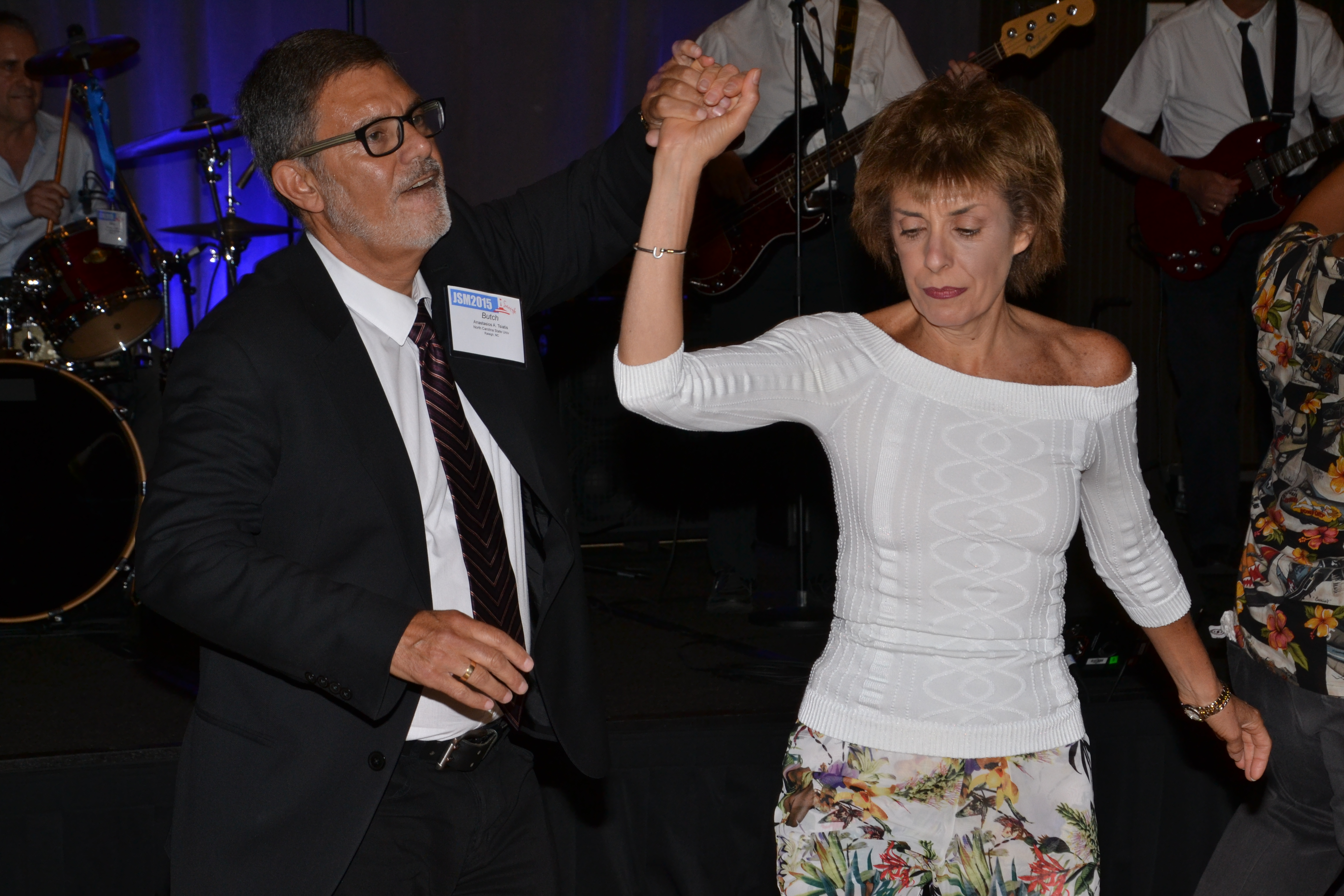 Former ASA President Marie Davidian and partner ballroom dance to The Imposteriors. 