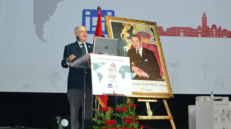 ASA President Barry Nussbaum gives an invited presentation at the 61st International Statistical Institute’s World Statistics Congress in Marrakech, Morocco, in mid-July.