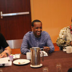 Geert Molenberghs, committee chair, Abel Tilahun Eshete, and Honoré Mitonga Kabwebwe, the ASA’s educational ambassador for 2017