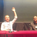 Panelists (from left): Dennis Lock – Miami Dolphins, Sandy Weil – Los Angeles Rams, Karim Kassam – Pittsburgh Steelers, and moderator Aaron Schatz – Football Outsiders