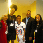 From left: Nagambal Shah, Erica Dawson, Dawson Batemon, Brian Millen, and Reneé Moore. Millen was the keynote speaker for this year’s event. Photo by Jesse Chittams