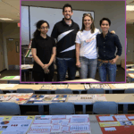 Four ASU Judges at poster judging, from left: El-Ham Ismail (ASA student member and winner in recent ASA DataFest at ASU), Jonathan Kurka (ASU instructor), Jennifer Broatch (ASU West Campus assistant professor), and Mickey Mandencido (ASU West Campus assistant professor)