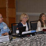 From left: Ron Wasserstein, Lisa LaVange, and Karen Kafadar during the ASA Board Meeting at the Joint Statistical Meetings 2018