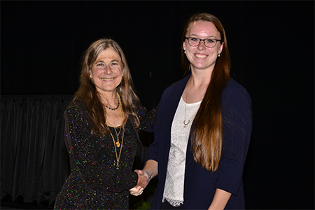 Karen Kafadar (left) with Claire Kelling, winner of the 2019 Gertrude M. Cox Scholarship in Statistics Award