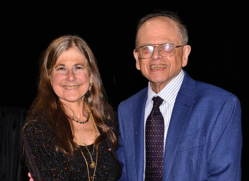 Joseph L. Gastwirth, with 2019 ASA President Karen Kafadar, accepts the 2019 Karl E. Peace Award for Outstanding Statistical Contributions for the Betterment of Society at JSM in Denver.