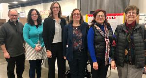 Photo courtesy of Anamaria Kazanis. From left: ASA judges Bern DeBacker, Ruth Cassidy (District 3 vice chair), Heidi Reichert, Karry Roberts, Anamaria Kazanis (Council of Chapters representative to the ASA Board of Directors), and Mary Ann Ritter