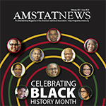 Cover of the February 2021 cover of Amstat News
