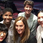 Photo shows, from left, back: Rob Santos, Emma Benn, and Sally Morton; From left, front: Ji-Hyun Lee, Leslie McClure, and Donna LaLonde at JSM 2019 in Denver, Colorado.