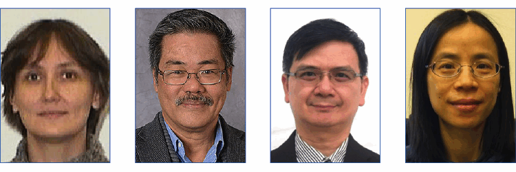 From left: Yulia Gel, Edsel Peña, Yong Zeng, and Jun Zhu