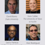 Headshots of all of the panelists who participated in the late-breaking session: Katharine B. Ensor (Rice University), Tian Zheng (Columbia University), David Banks (Duke University), Kate Calder (The University of Texas at Austin), Sastry Pantula (California State University at San Bernardino), Abel Rodriguez (University of Washington), Richard L. Smith (The University of North Carolina), and Helen Zhang (The University of Arizona)