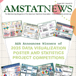 August 2025 Issue Cover featuring several of the Data Visualization Poster Competition winners' posters.