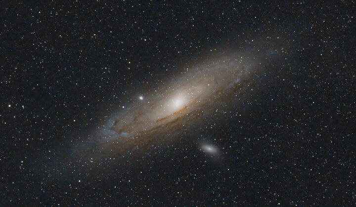 An image of a galaxy in a field of stars.