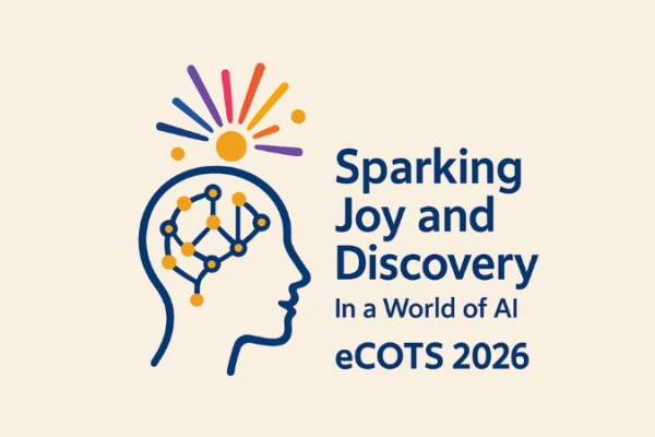 Ecots logo reading "Sparking joy and discovery in a world of AI eCots 2026"