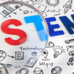 STEM big under a magnifying glass