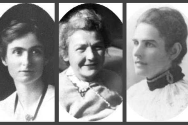 Three photos, Edith Abbot, Evelyn Fix and Katherine Coman