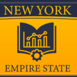 New york License plate with conference logo in center