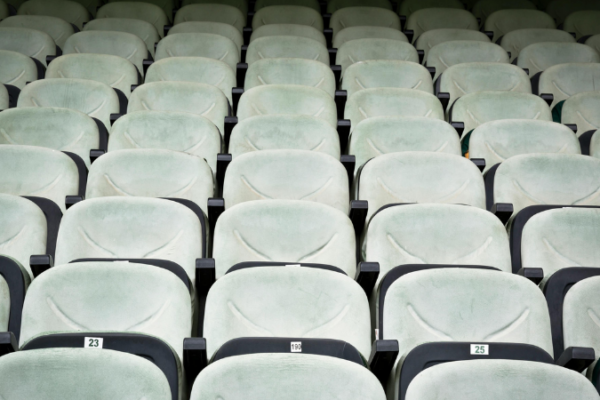 rows of empty seats