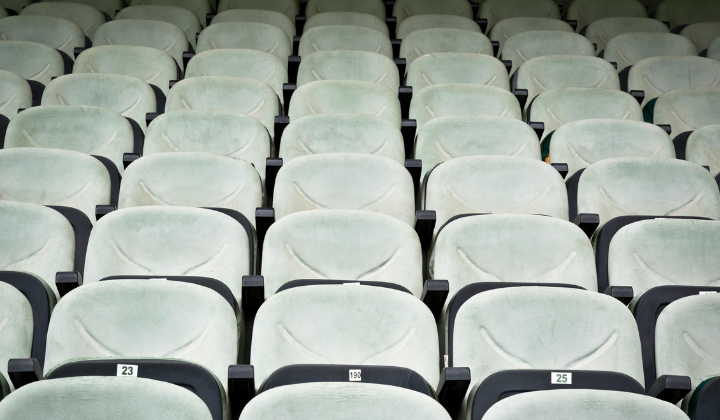 rows of empty seats